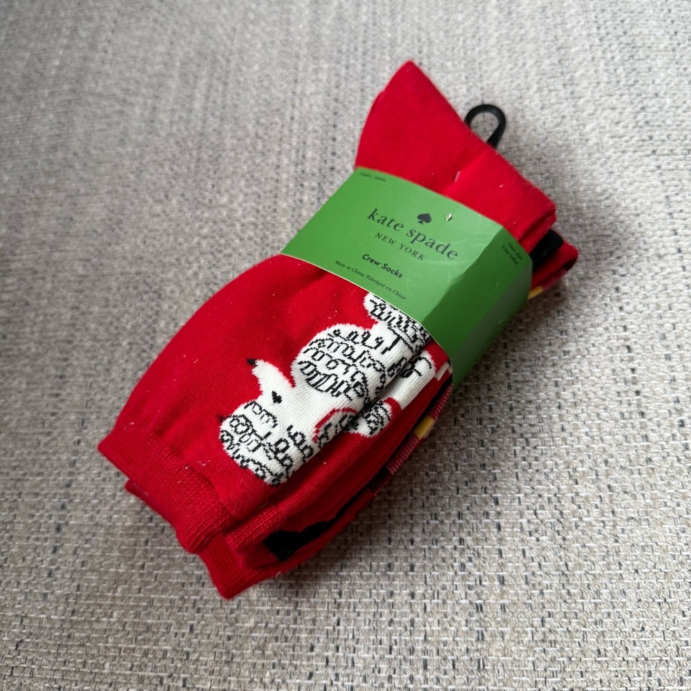 Kate Spade Graphic Crew Socks (3 pair)
